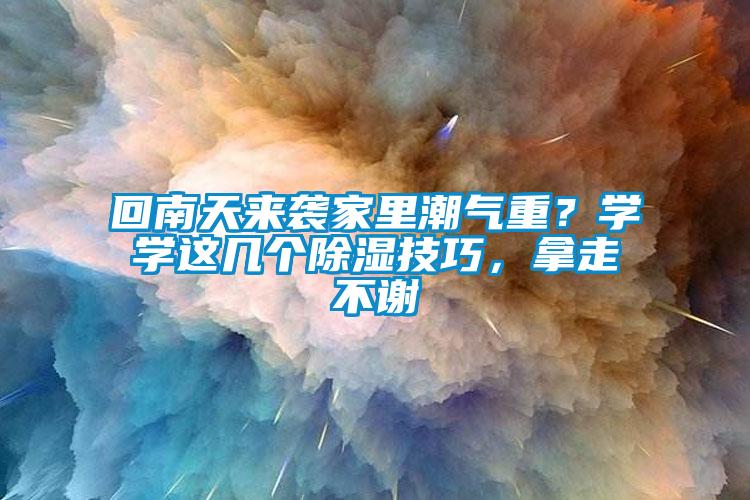回南天來襲家里潮氣重？學(xué)學(xué)這幾個除濕技巧，拿走不謝