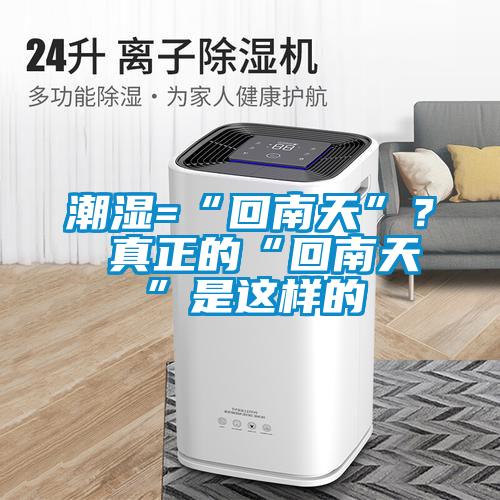 潮濕=“回南天”？ 真正的“回南天”是這樣的