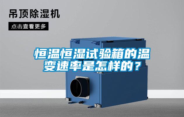 恒溫恒濕試驗箱的溫變速率是怎樣的？