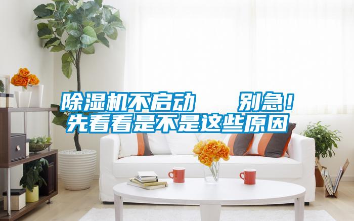除濕機(jī)不啟動(dòng)   別急！先看看是不是這些原因