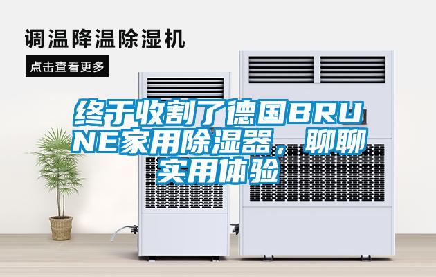 終于收割了德國BRUNE家用除濕器，聊聊實用體驗