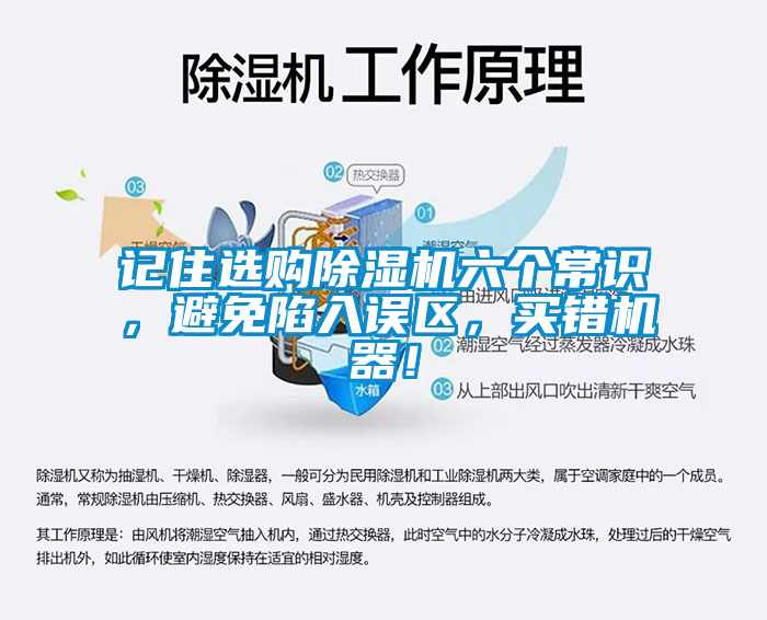 記住選購除濕機六個常識，避免陷入誤區，買錯機器！