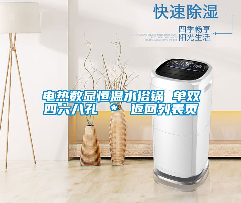 電熱數(shù)顯恒溫水浴鍋 單雙四六八孔 ＊ 返回列表頁(yè)