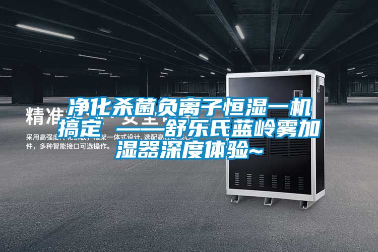 凈化殺菌負(fù)離子恒濕一機搞定 ——舒樂氏藍(lán)嶺霧加濕器深度體驗~